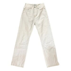 BDG Cowboy Jean White High Waisted Straight Leg Denim Jeans Size 25‎